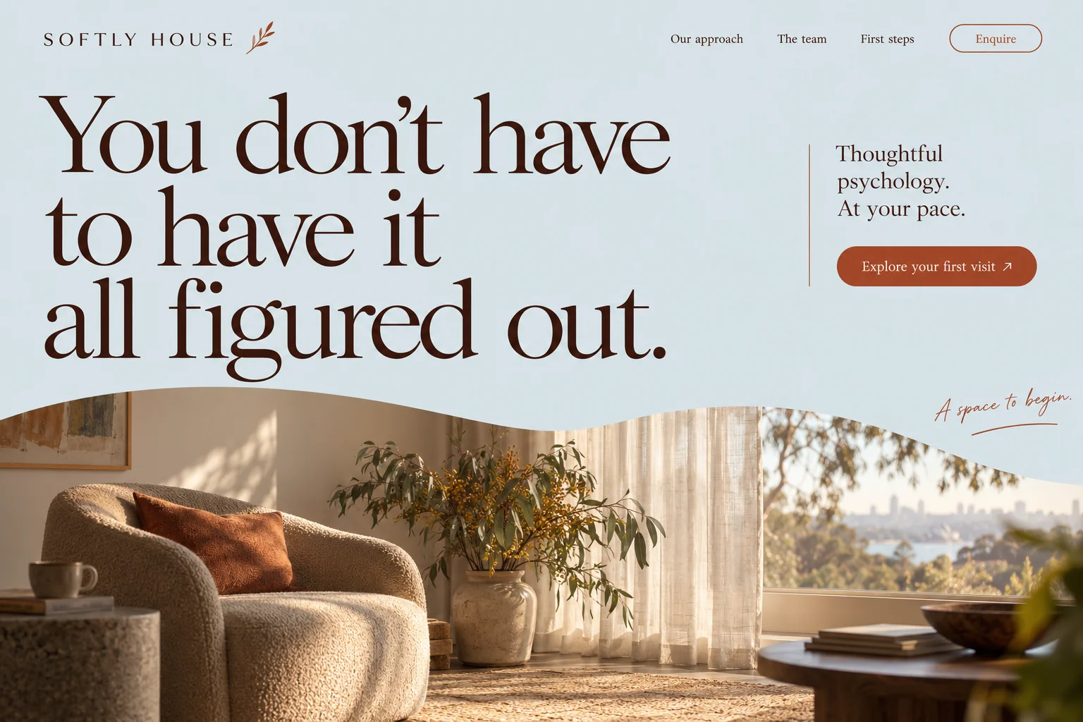 Softly House website design concept
