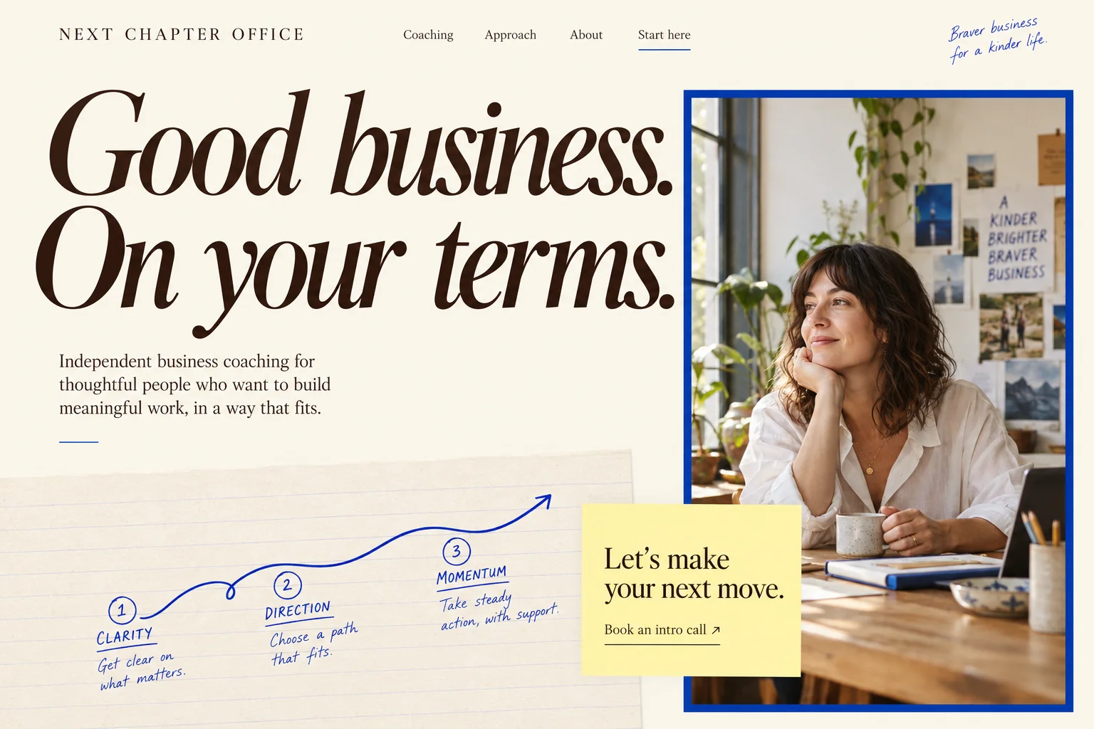 Next Chapter website design concept