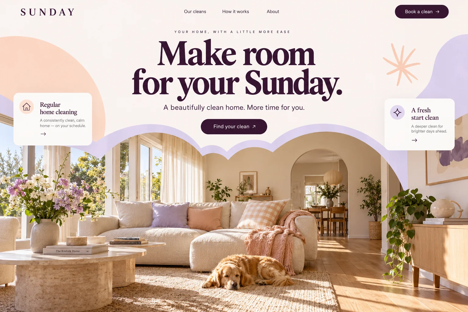 Sunday website design concept