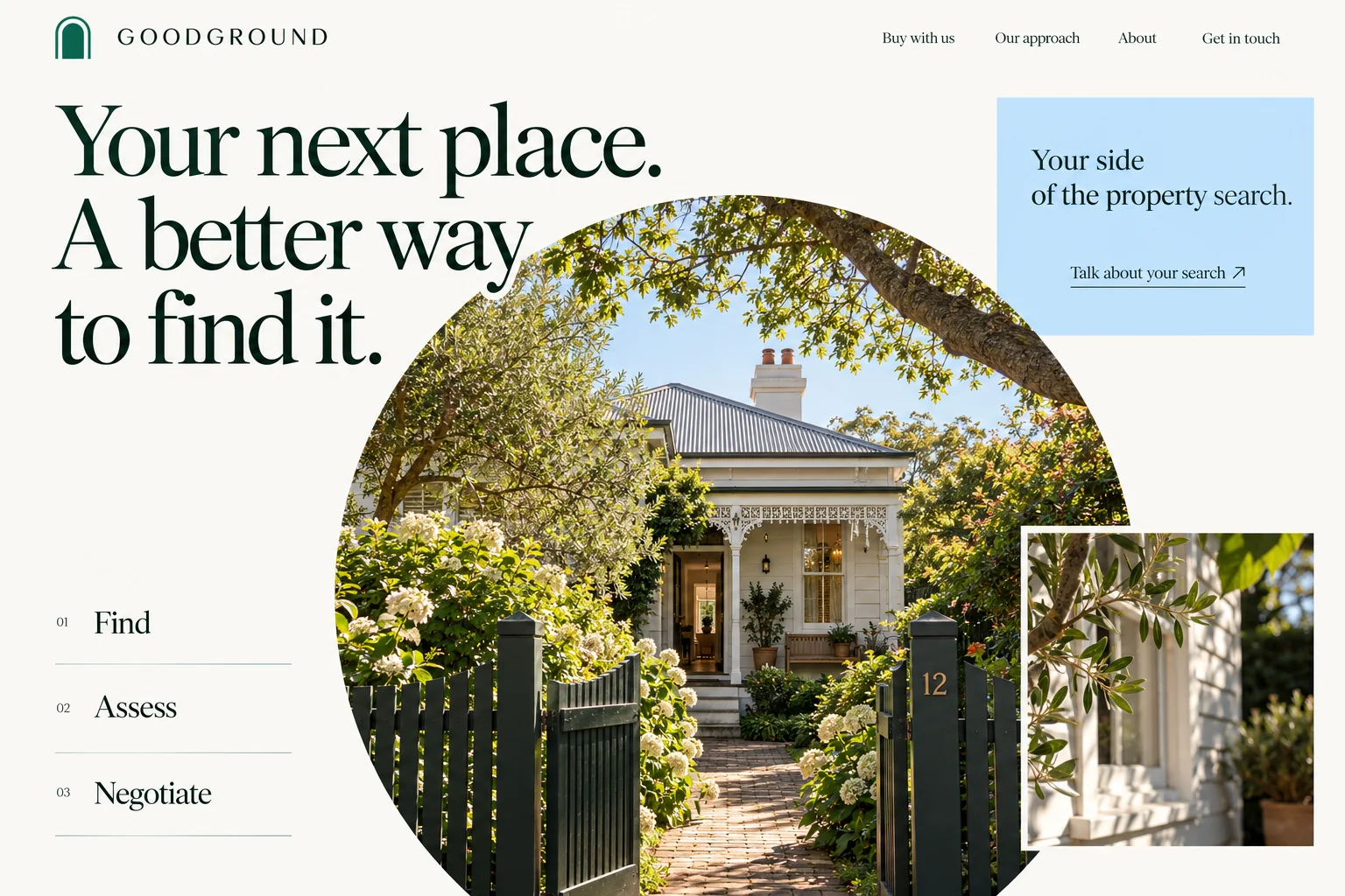 Goodground website design concept